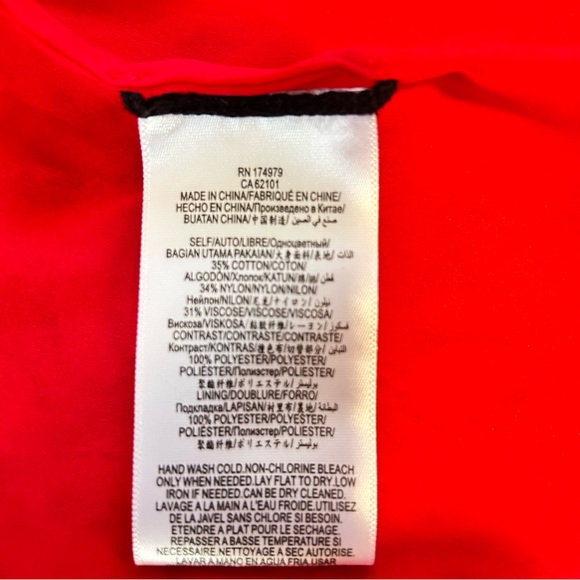 BCBGMAXAZRIA NWT Burt red off the shoulder lace dress; Little Red Dress Size 10 - Picture 8 of 10